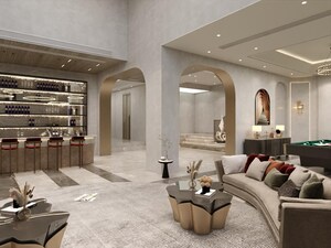 Living Room in 5 BHK Builder Floor at Neeti Bagh – for Sale