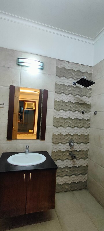 Bathroom in 3 BHK Builder Floor at Sushant Lok I – for Rent