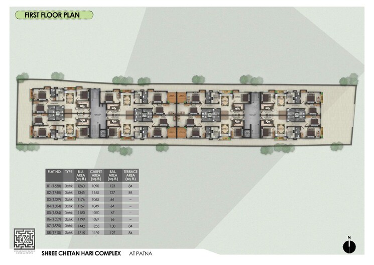 Master Plan, zero mile 3 Bedroom 1700 Sq.Ft. Apartment In Zero Mile Patna 9221651
