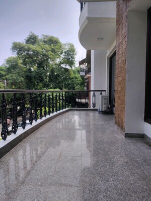 Balcony in 4 BHK Builder Floor at Panchsheel Park – for Rent