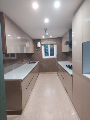 Kitchen in 4 BHK Builder Floor at Alphacorp Sky1, Sector 15 – for Rent