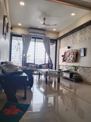 Living Room in 2.5 BHK Apartment at Progressive Group Crown, Kopar Khairane – for Sale