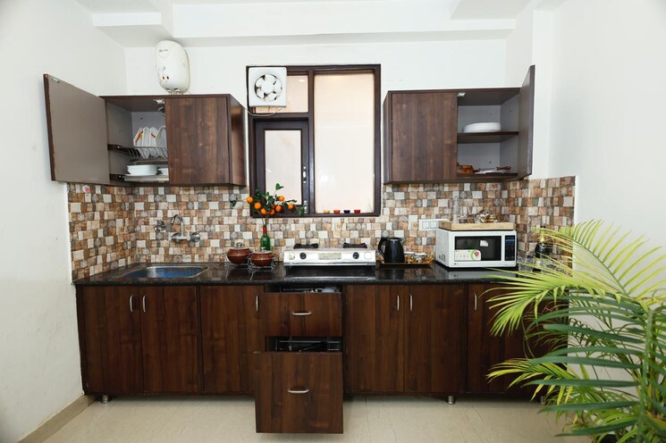 Kitchen, mvl-ipark 1 Bedroom 1200 Sq.Ft. Apartment In Sector 15 Gurgaon 9222005