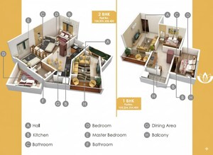Floor Plan in 1 BHK Apartment at Kharadi – for Sale