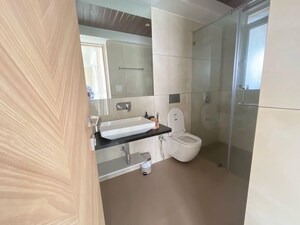 Bathroom in 3 BHK Apartment at Lodha World View, Worli – for Rent