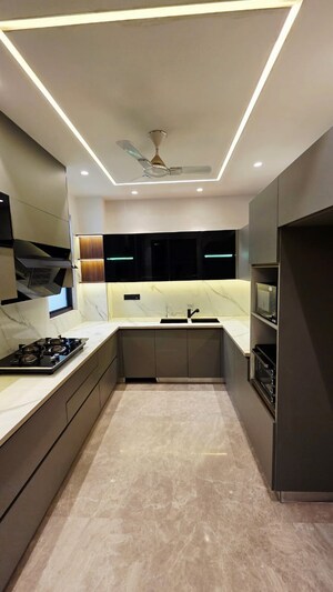 Kitchen in 3 BHK Builder Floor at RBC II, Sushant Lok I – for Rent