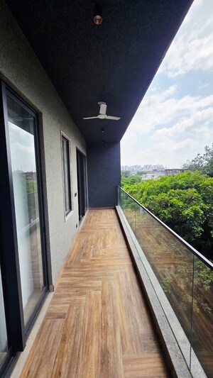 Balcony in 3 BHK Builder Floor at RBC II, Sushant Lok I – for Rent