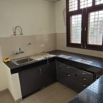 Kitchen in 2 BHK Builder Floor at Wave Floors, Adhyatmik Nagar – for Rent