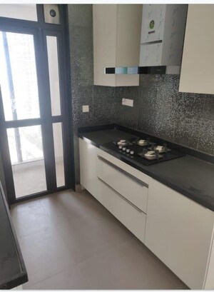 Kitchen in 3 BHK Apartment at Lodha World View, Worli – for Rent