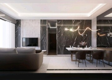 Living Room in 3 BHK Apartment at Amboli – for Sale