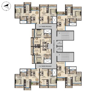 Floor Plan in 2 BHK Apartment at Mankoli – for Sale