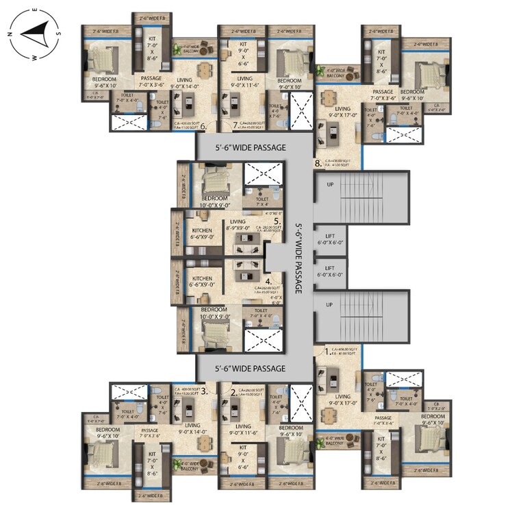 Floor Plan, mankoli 2 Bedroom 655 Sq.Ft. Apartment In Mankoli Thane 9223489