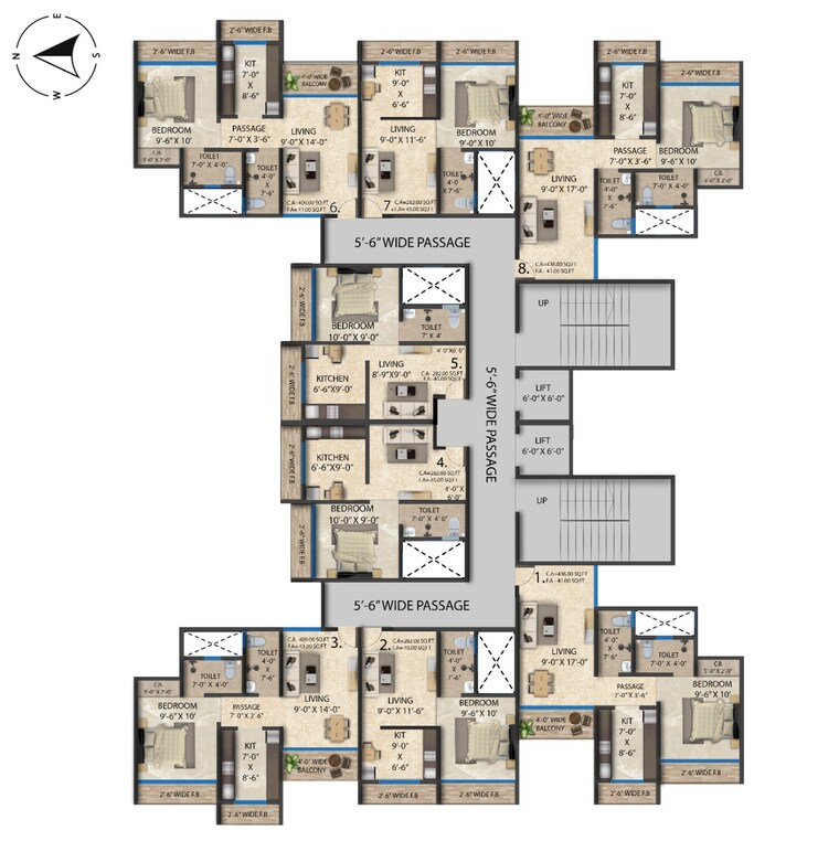 Floor Plan, khushi-axis-world 2 Bedroom 655 Sq.Ft. Apartment In Mankoli Thane 9223492