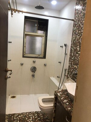 Bathroom in 3 BHK Apartment at Prestige Court, Khar West – for Rent