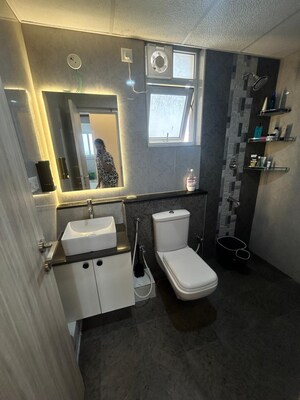 Bathroom in 3 BHK Apartment at Salarpuria Sattva East Crest, Old Madras Road – for Rent