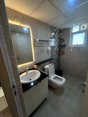 Bathroom in 3 BHK Apartment at Salarpuria Sattva East Crest, Old Madras Road – for Rent