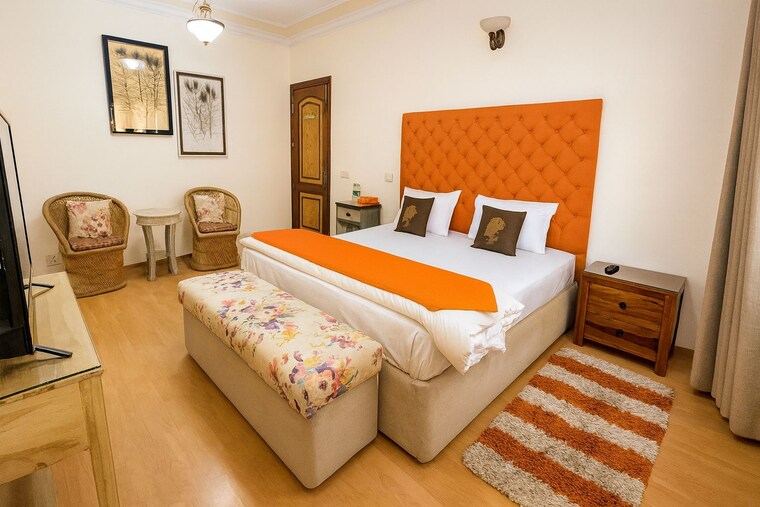 Bedroom, geetanjali enclave 4 Bedroom 500 Sq.Yd. Builder Floor In Geetanjali Enclave Delhi 9224617
