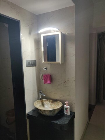 Bathroom in 1 BHK Apartment at Puranik City, Kasarvadavali – for Rent