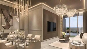 Living Room in 3 BHK Apartment at Lokhandwala – for Sale