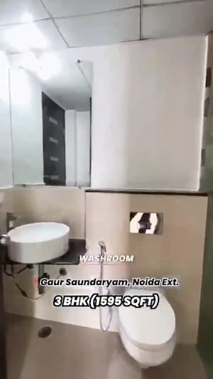 Bathroom in 3 BHK Apartment at Gaur Saundaryam, Tech Zone 4 Greater Noida – for Sale