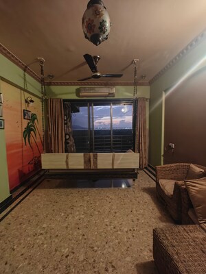 Living Room in 2 BHK Apartment at Beverly Park, Nerul – for Sale