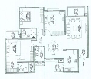 Floor Plan in 3 BHK Apartment at Godrej Eternity, Kanakapura Road – for Rent
