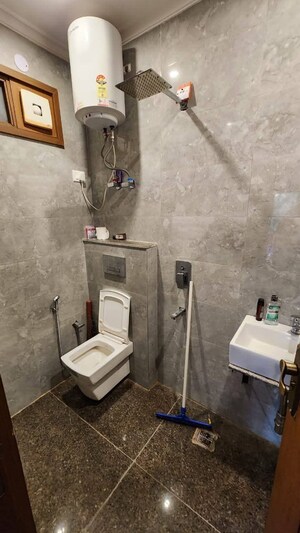 Bathroom in 3 BHK Builder Floor at Harit Vihar RWA, Burari – for Rent