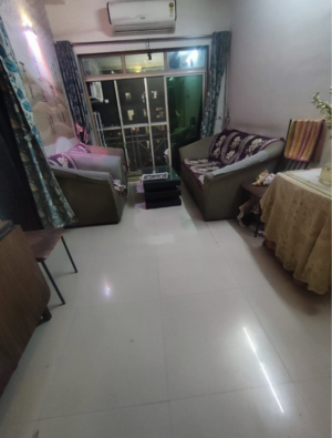 Living Room in 1 BHK Apartment at Silver Crown, Kanakia Road – for Rent