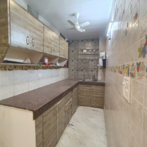 Kitchen in 2 BHK Builder Floor at Malviya Nagar – for Rent