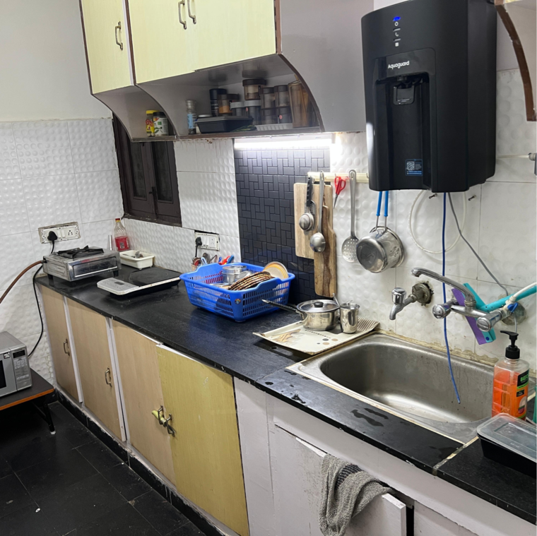 Kitchen, malviya nagar 2 Bedroom 900 Sq.Ft. Builder Floor In Malviya Nagar Delhi 9225544