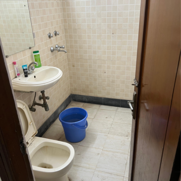 Bathroom in 2 BHK Builder Floor at Malviya Nagar – for Rent