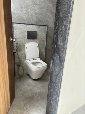 Bathroom in 3 BHK Apartment at Bhosale Nagar – for Rent