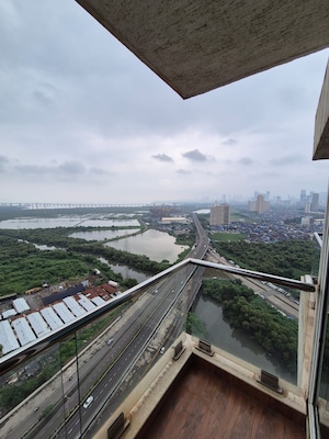 Balcony in 3 BHK Apartment at Lodha New Cuffe Parade, Wadala – for Rent
