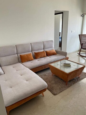 Living Room in 2 BHK Apartment at Omkar Ananta, Goregaon East – for Rent