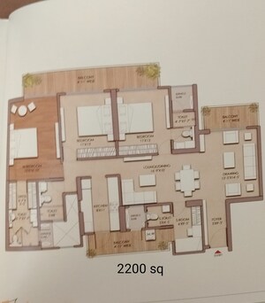 Floor Plan in 4 BHK Apartment at Prateek Grand Begonia, Siddharth Vihar – for Sale