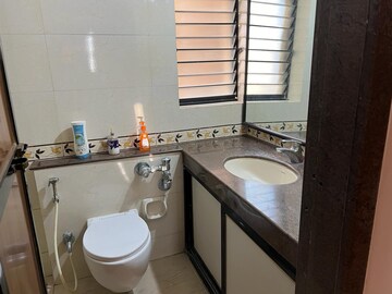 Bathroom in 2 BHK Apartment at K Raheja Heights, Malad East – for Rent