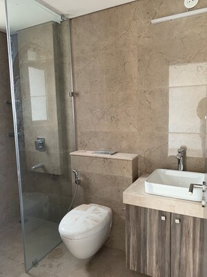 Bathroom in 3 BHK Apartment at Oberoi Sky City, Borivali East – for Rent