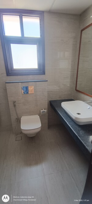 Bathroom in 4 BHK Apartment at Eros Edenwood Towers, Lakkarpur – for Sale