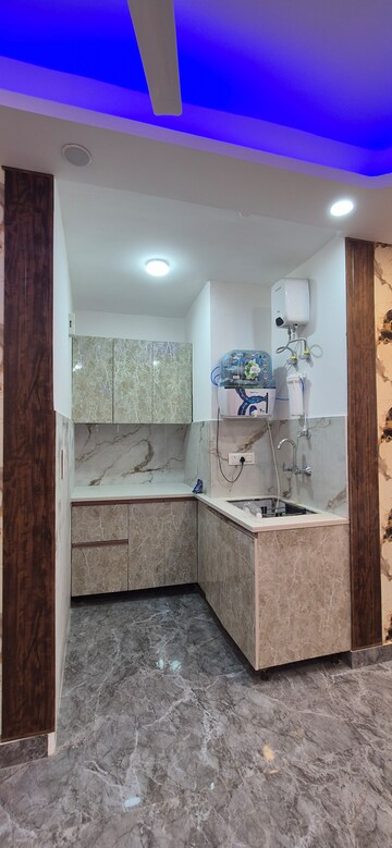 Kitchen in 1.5 BHK Builder Floor at Chattarpur – for Rent