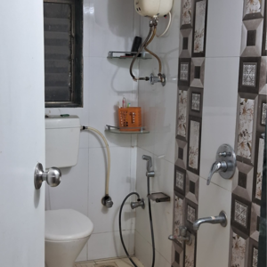 Bathroom in 1 BHK Apartment at City Sanghvi Dev Ashish, Jaydev Singh Nagar – for Rent