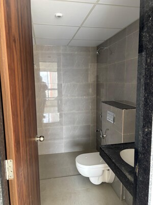 Bathroom in 2 BHK Apartment at Shapoorji Pallonji Sensorium, Hinjewadi – for Rent