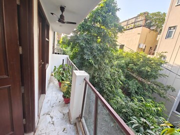 Balcony in 2 BHK Builder Floor at Freedom Fighters Enclave – for Rent