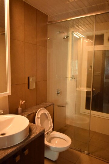Bathroom in 3 BHK Apartment at L&T Raintree Boulevard, Hebbal – for Rent
