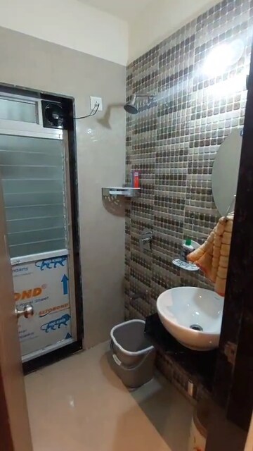 Bathroom in 1 BHK Apartment at Bhairaav Goldcrest Residency, Ghansoli – for Rent