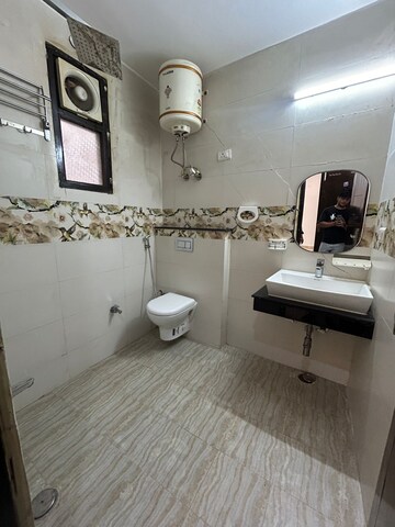 Bathroom in 2 BHK Builder Floor at Saket – for Rent