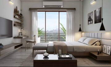 Living Room in 3 BHK Apartment at Godrej Meridien, Sector 106 – for Rent