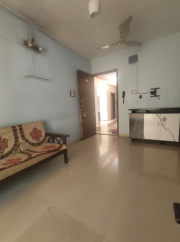 Living Room in 1 BHK Apartment at Siddharth Geetanjali Heights, Kharghar – for Rent