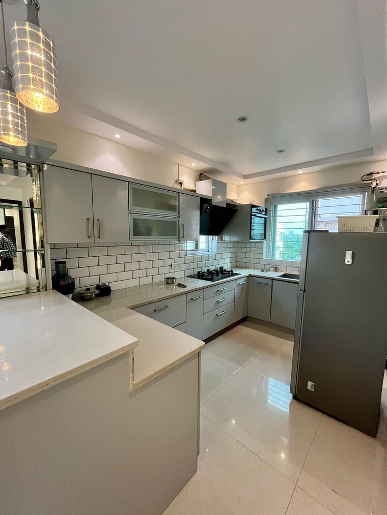 Kitchen, svc-tree-walk 3 Bedroom 2050 Sq.Ft. Apartment In Kondapur Hyderabad 9228896