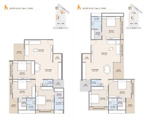 Floor Plan in 3 BHK Builder Floor at Kudasan – for Sale