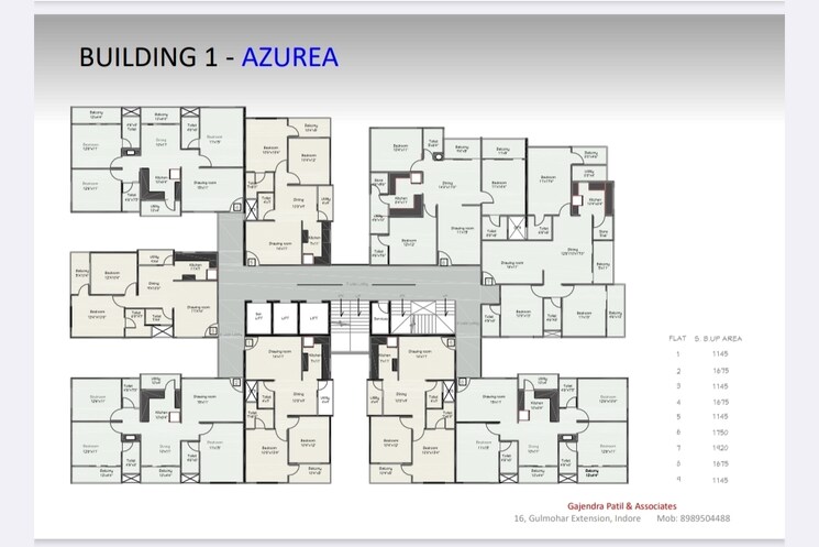 Floor Plan, vijay nagar 3 Bedroom 1999 Sq.Ft. Apartment In Vijay Nagar Indore 9229132